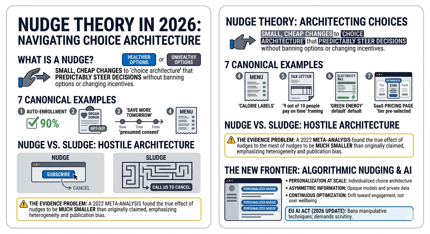 Nudge Theory Explained: 7 Real-World Examples (2026)